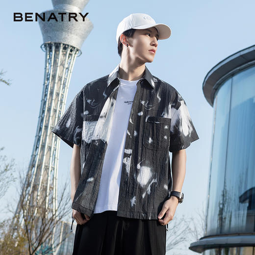 贝纳川印花短袖衬衣外穿式ECP212002402 商品图7