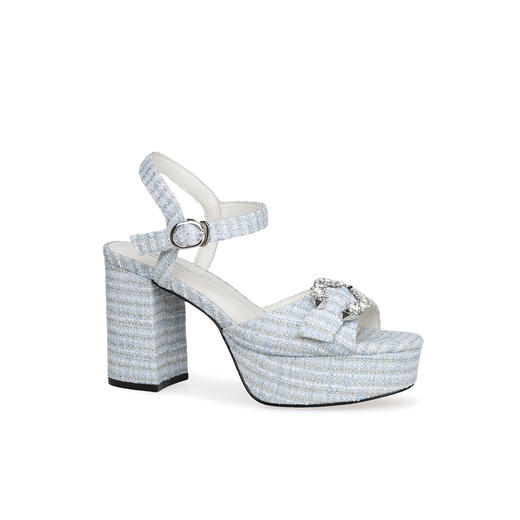 豪麟名鞋奥莱迪嘉女鞋凉鞋织物DJELA51WL004蓝色  原价1960元 商品图0