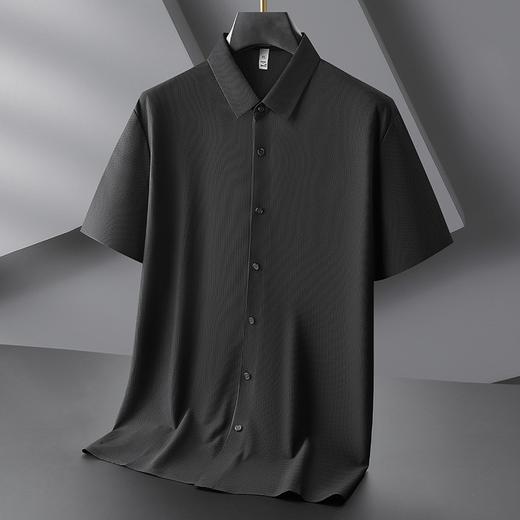 【冰丝】【DDP】大依优型大码短袖衬衫夏装冰丝凉感半袖衬衣胖子时尚休闲色百搭免烫上衣胖子男士 商品图1