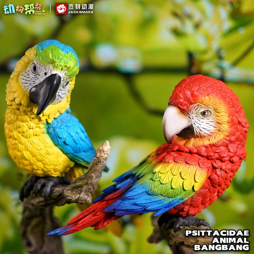 蓝黄鹦鹉&绯红鹦鹉  啥鸟系列② 模型摆件 金刚鹦鹉鸟类周边 ★动物帮帮 官方正品【48小时发货】 商品图5