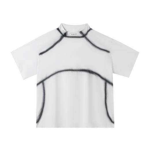 【刘骏同款】BJHG不计后果 拼接t恤短袖男款夏季潮牌美式速干防晒运动立领半袖 商品图3