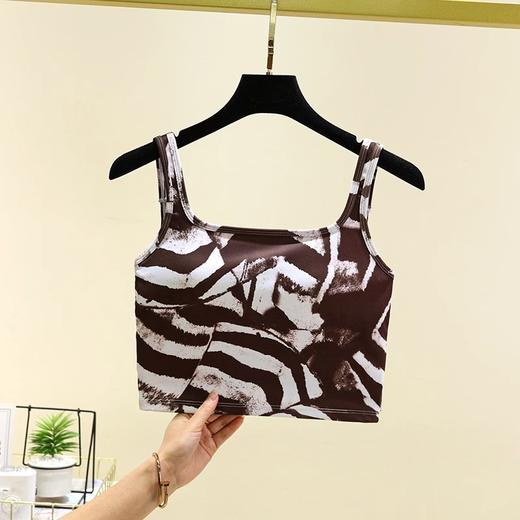 跃牌【洛水之神系列】极简松弛瑜伽背心一体式胸垫防震跑步健身文胸运动背心6601 商品图4