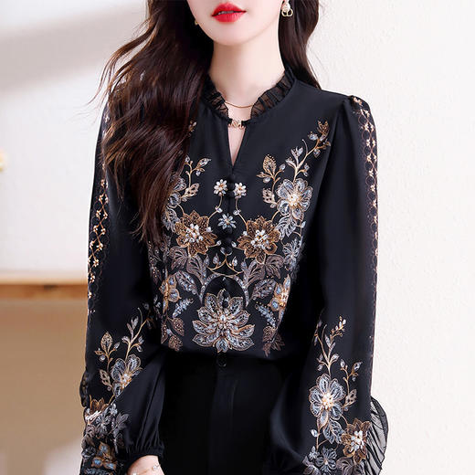 TZW-2025新款遮肚子雪纺衫 商品图2