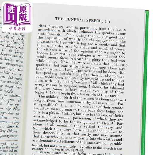 【中商原版】德摩斯梯尼 演说集 卷七 Orations Volume VII Orations 60-61 Funeral Speech Erotic Essay 英文原版 Demosthene 商品图2