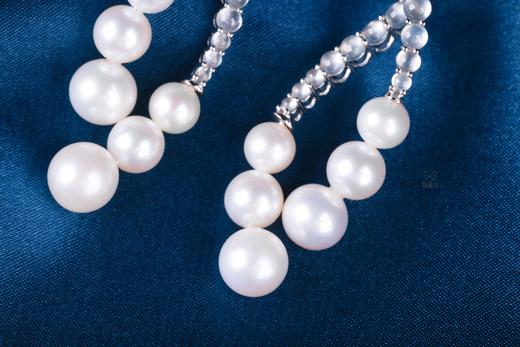 【星月齐辉】珍珠白翡耳坠-ZZ12411057 商品图3