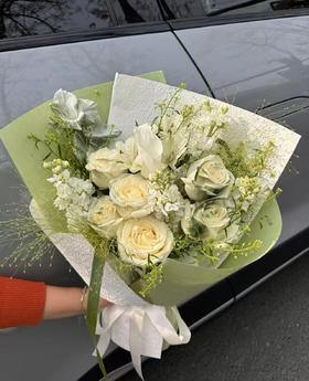 苏格兰绿玫瑰花束