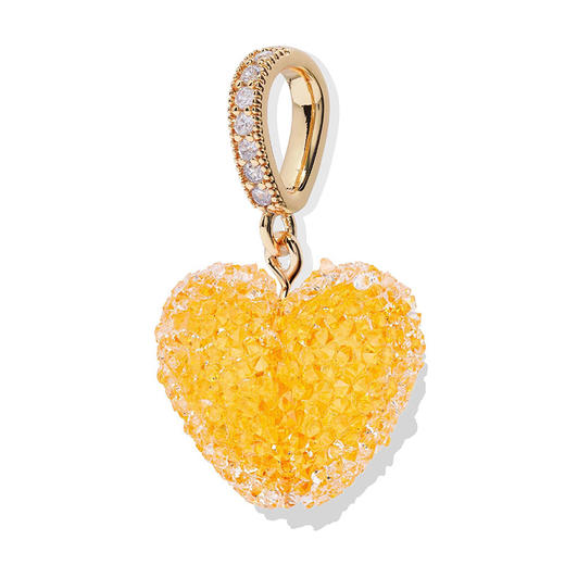 订购4周到｜CRYSTAL HAZE-Jelly Heart-pave-阳光橙心形 吊坠［挪威设计师］ 商品图1