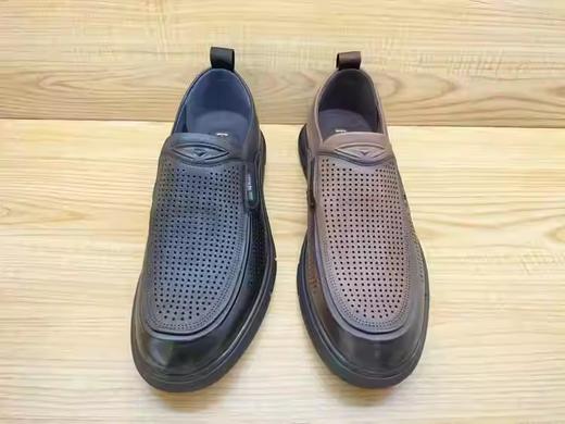 夏季新款豪行牛皮休闲男鞋13238291年轻冲孔透气板鞋凉鞋 商品图2