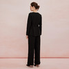 QF110斯尔丽2025新款四面弹舒适面料颗粒视觉宽松舒适上衣配直筒裤套装 商品缩略图6