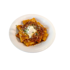 温泉蛋肉酱大圆粉 （paccheri）