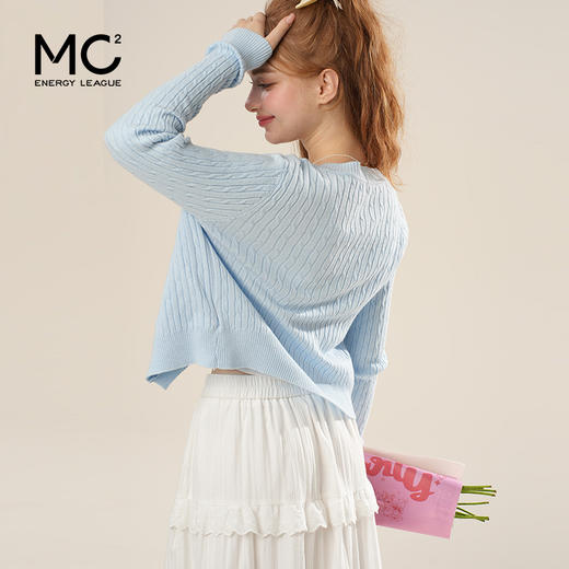 女装针织开衫配背心加绣花半裙三件套-7706S5212016 商品图3