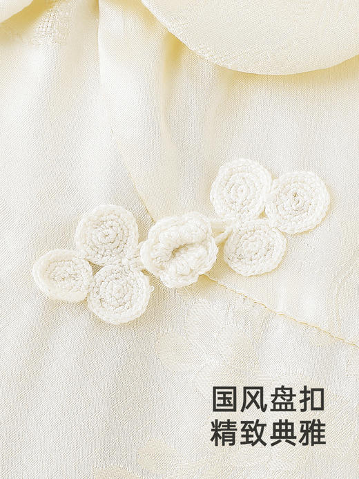 【高定系列】英氏儿童裙子夏季新中式女童短袖连衣裙轻奢2025新款YRLCJ2R056A 商品图4