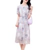 KQ-P09103    03双绉真丝连衣裙女2025新款夏季法式收腰显瘦气质短袖桑蚕丝裙子 商品缩略图4