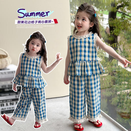 【多巴胺懒人套装】韩国潮流女童刺绣卡通短袖套装 洋气网红休闲两件套 商品图14