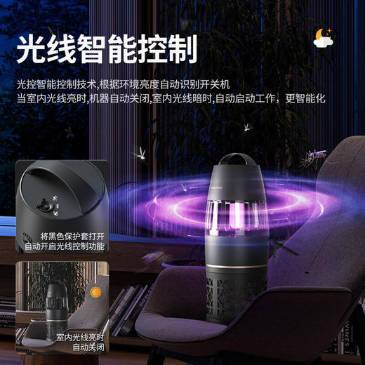 【全球灭蚊品牌】格林盈璐（GREENYELLOW）灭蚊灯灭蚊器驱蚊器电蚊灯家用吸入式蚊子神器母婴适用GM952白色 商品图8