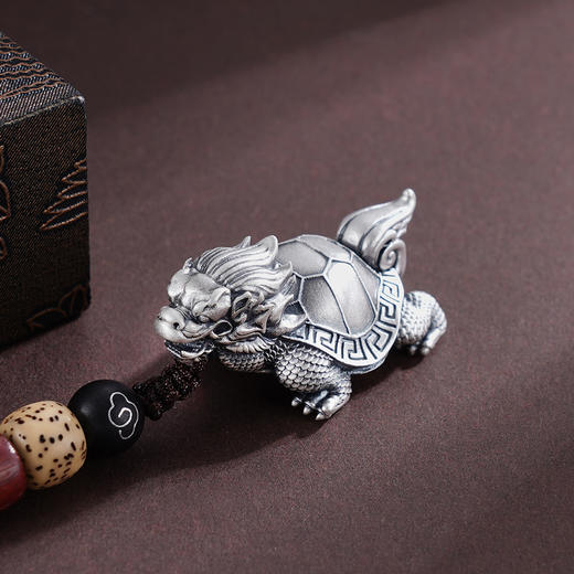 子佩集S999银【鸿运霸下】钥匙扣【GJ737】纯银小摆件赑屃  霸下2503 商品图2