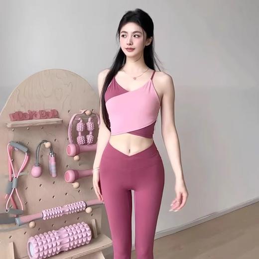 跃牌【洛水之神系列】一体式美背瑜伽背心中高强度运动内衣固定杯跑步聚拢健身文胸752 商品图0