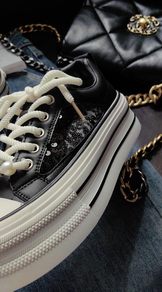 串珠子亮片透视厚底鞋 商品图12