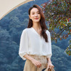 玳莎重磅真丝翻领衬衫女2025年夏季新款22姆米桑蚕丝七分袖上衣  FB31302 商品缩略图3