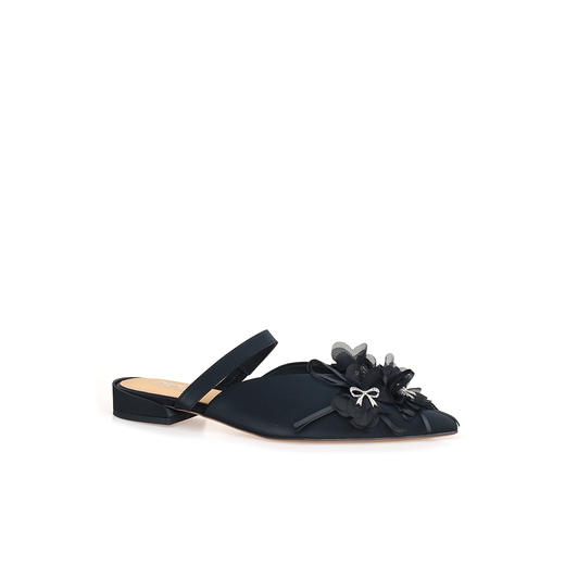 豪麟名鞋奥莱迪嘉女鞋半凉鞋真丝牛皮DJYYA51WB014黑色  原价1660元 商品图0