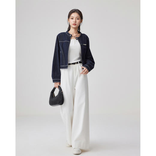 IEF/爱依服2025高个子 春季 港式复古休闲风通勤百搭牛仔外套BG40869 商品图1