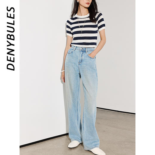 DENYBULES天丝醋酸直筒长裤DB1122 商品图5