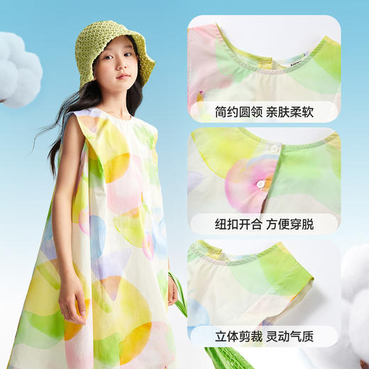 女童无袖连衣裙夏季新款安奈儿童装EG523046 商品图4