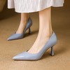 【预售5天】全皮女鞋细跟尖头浅口单鞋牛皮韩版简约气质高跟鞋通勤工作鞋SLLK&sl-7903 商品缩略图1
