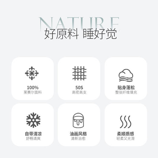 【JACE莱赛尔繁花枝影夏被四件套】A类 夏日睡眠新组合自由选择 商品图4