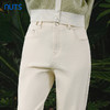NUTS春秋新款白色高腰直筒显瘦气质时尚九分牛仔裤女413112235 商品缩略图3