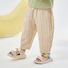 嘟嘟家儿童夏季长裤男童薄款空调裤女宝束脚针织格子裤空调裤子 商品缩略图2