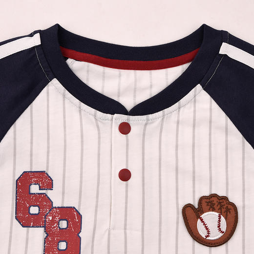 棉果果夏季商场专柜同款男童撞色插肩短袖T恤M212140225343 商品图2