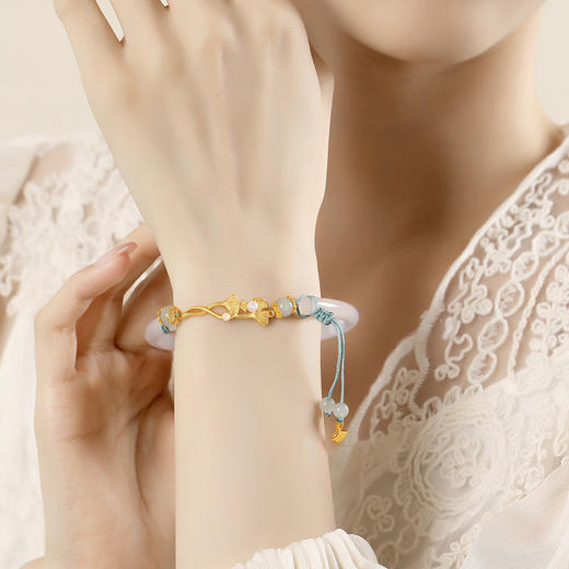 Winy925银三生有杏和田玉半镯配证书 商品图6