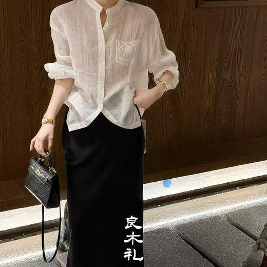 良木礼休闲大码蕾丝衬衫（10887） 商品图0