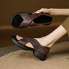【预售5天】夏季新款真皮透气百搭平底露趾凉鞋软底舒适休闲时尚复古女鞋MX&mx89803 商品缩略图3