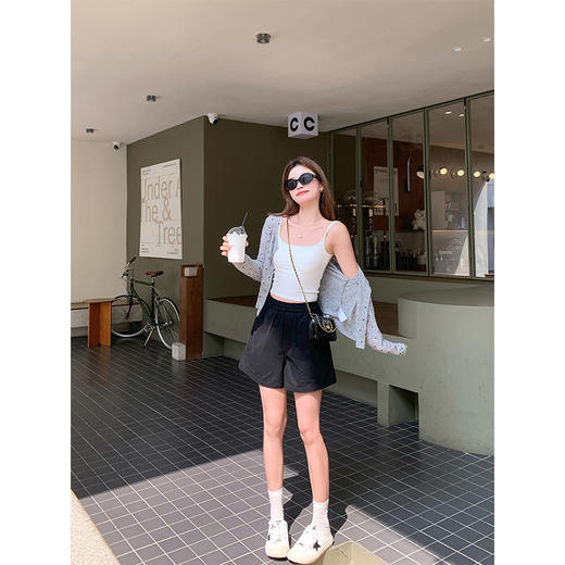 <曾小咸推荐>百搭花灰色星星宽松长袖开衫 商品图4