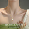 Winy925银兰花水滴和田玉项链镶嵌莫桑石配证书 商品缩略图0