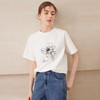EITIE爱特爱夏日舒适休闲风花朵印花宽松短袖T恤年夏季新款B2502602 商品缩略图2