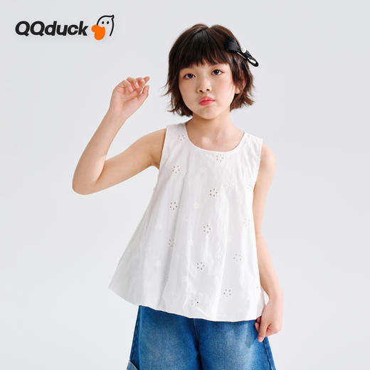 【120-165】【可可鸭】女童夏季背心纯棉亲肤提娃娃衫吊带 商品图1