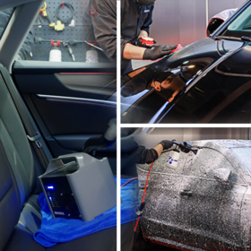 精致打蜡（去污+光蜡）+普洗+雾化消毒券