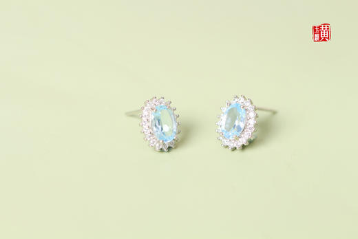 【冰河】托帕石耳钉 商品图2