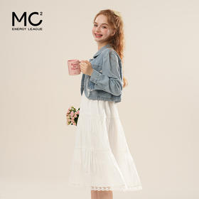 女装天丝牛仔外套配绣花棉布吊带裙套装-2561S5212021