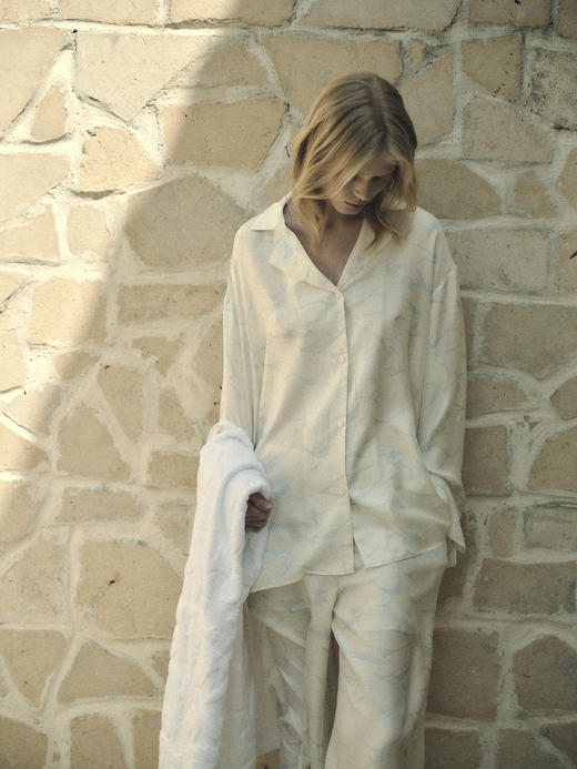 VC｜SS25079 Tully silk shirt  [衬衫 棕印花 / 蓝印花 ] 商品图0