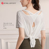 DENLUS新品天丝雪花美背瑜伽服罩衫  纯色镂空圆领短T DY66177# 商品缩略图5