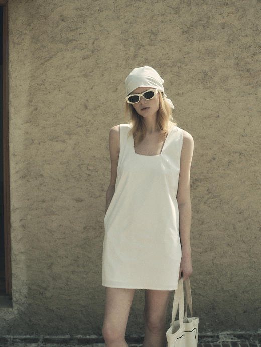VC｜SS25077 Irene short dress [连衣裙  白] 商品图0