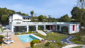 【青城山-533号院】4房/5房温泉/泳池villa别墅，青城前山景区旁，熊猫谷，独栋villa大别墅，可放烟花、可K歌，儿童游玩、花园别墅cjys