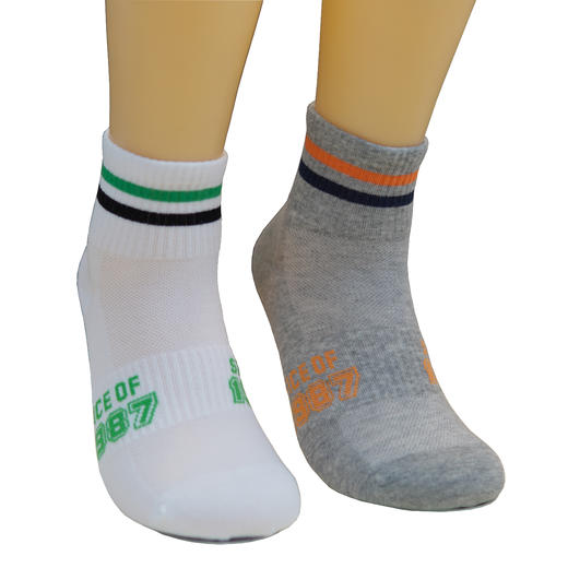 【6双6折】男士春夏薄袜网面中筒棉袜短筒男袜子【2双装 2511101】 商品图1