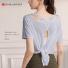 DENLUS新品天丝雪花美背瑜伽服罩衫  纯色镂空圆领短T DY66177# 商品缩略图9