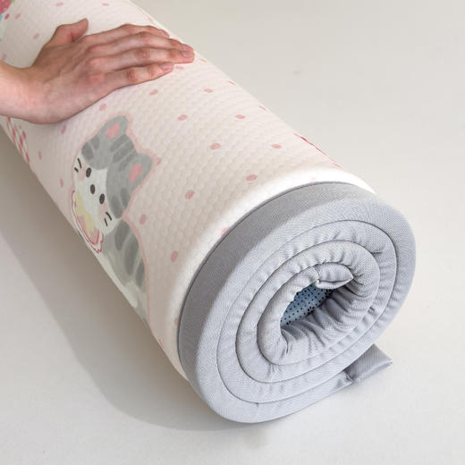 2025春夏A类抗菌印花凉感豆豆多功能垫地垫 加厚海绵可折叠收纳凉席地垫 商品图12