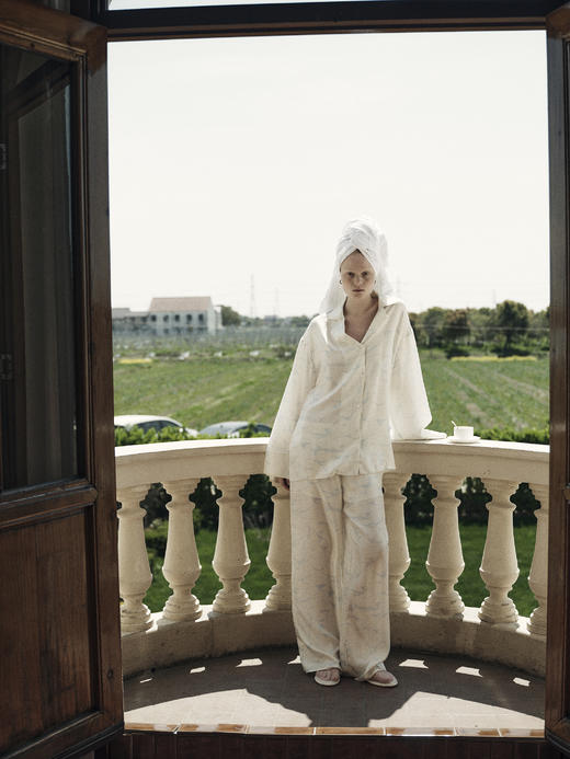 VC｜SS25079 Tully silk shirt  [衬衫 棕印花 / 蓝印花 ] 商品图6